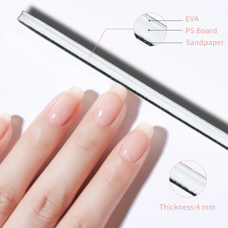 Beautilux 1PCS Професионални пили за нокти Нокти Миещи се шлифоващи Инструменти за полиране Педикюр Маникюр Гъба Буфер 100/180 Търговия на едро