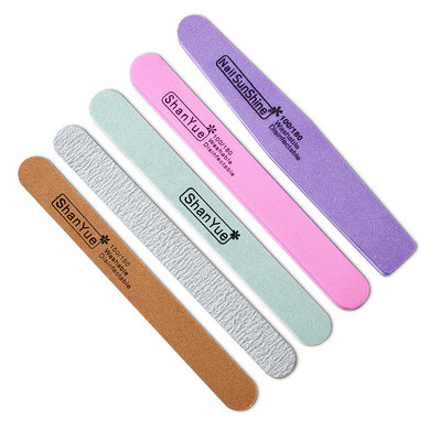 5vnt/komplektas 100/180 dvipusis nagų dildės šlifavimas Half Moon Nails dilde Strong Zebra Professional nagų dildės įrankiai TF-1