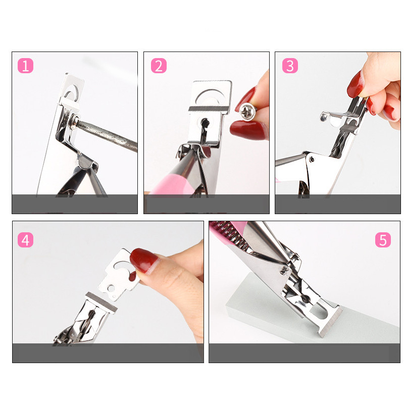 Profesionali nagų dailės kirpimo mašinėlė Specialaus tipo U žodis Klaidingi patarimai Kraštų pjaustyklės Manikiūras Spalvingi nerūdijančio plieno nagų dailės įrankiai