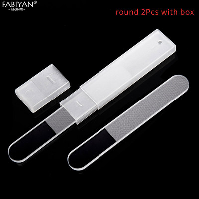 2 бр. Пили за нокти Crystal Glass File Buffer Gel UV Polish Издръжливо полиране Накрайници за шлифоване Инструменти за декорация на маникюр Салон за красота