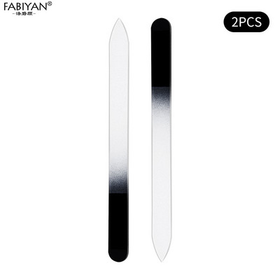 2 бр. Пили за нокти Crystal Glass File Buffer Gel UV Polish Издръжливо полиране Накрайници за шлифоване Инструменти за декорация на маникюр Салон за красота