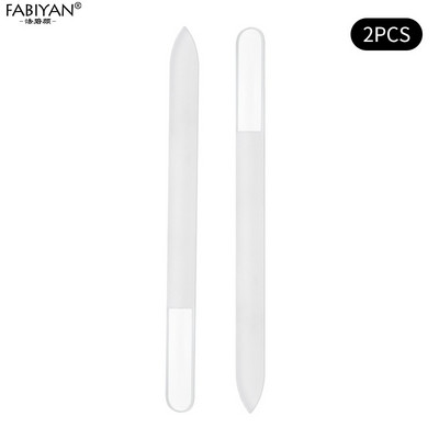 2 бр. Пили за нокти Crystal Glass File Buffer Gel UV Polish Издръжливо полиране Накрайници за шлифоване Инструменти за декорация на маникюр Салон за красота