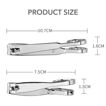 1 τεμ. 2 Νυχοκόπτη νυχιών από ανθρακούχο χάλυβα μεγέθους Επαγγελματικό κουρευτικό μανικιούρ με μακριά λαβή Νυχοκόπτη νυχιών μαχαιριών Εργαλεία περιποίησης νυχιών