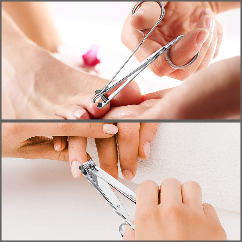 1 komad 2 veličine škarica za nokte od ugljičnog čelika Profesionalni trimer za manikuru s dugom ručkom Škare za nokte na prstima Nož Alati za njegu noktiju