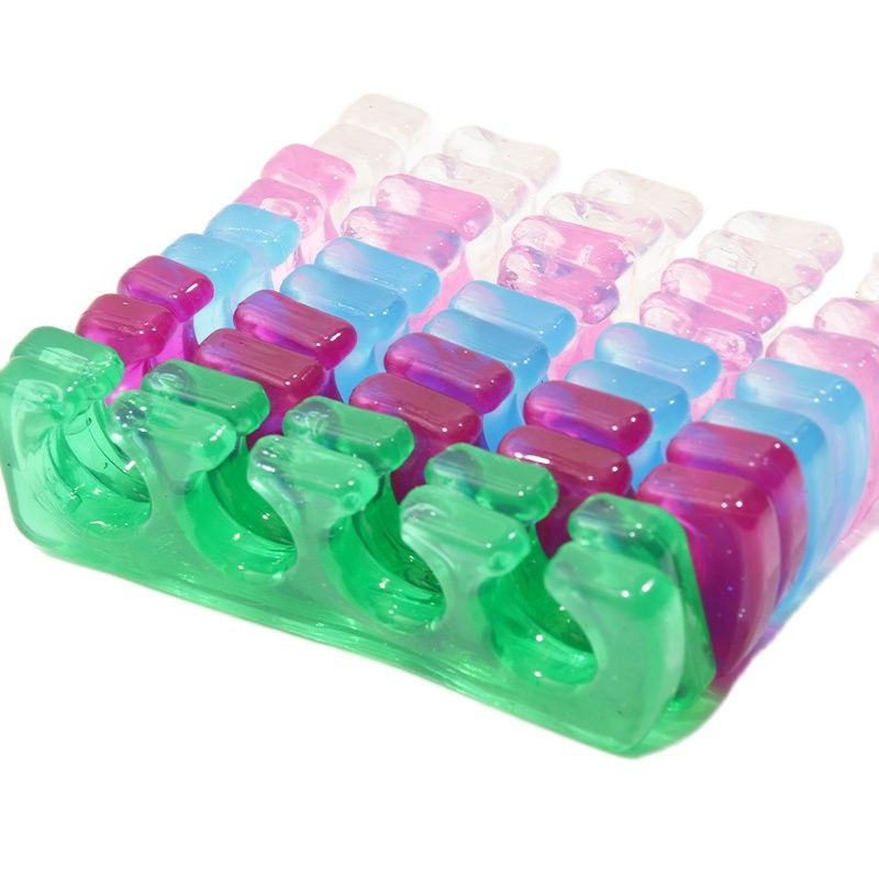 2 vnt / siunta Minkštas silikoninis pirštas / pirštus atskiriantis gelis Lankstus pirštų tarpiklis Silikoninė minkšta forma pedikiūrui 3D nagų manikiūro priemonė