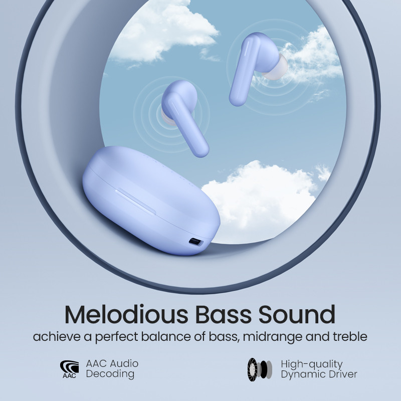 TWS HAYLOU GT7 Neo bežične slušalice Dual Host Mode Bluetooth 5.2 slušalice AAC audio dekodiranje Smart Touch Sportske slušalice 3,9 g