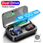 TWS Ausinės Belaidės Bluetooth ausinės V5.0 9D Stereo Garsas Sportinis Neperšlampamos Žemųjų dažnių ausinės Triukšmą mažinančios ausinės su mikrofonu