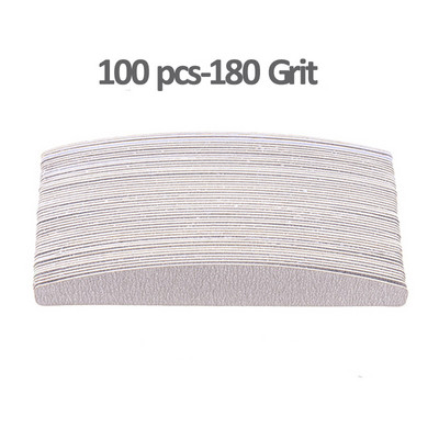 50/100 vnt Pilkos profesionalios nagų dildės 100 180 240 masinės nuimamos pagalvėlės su metaline rankena nerūdijančio plieno storu EVA švitriniu popieriumi