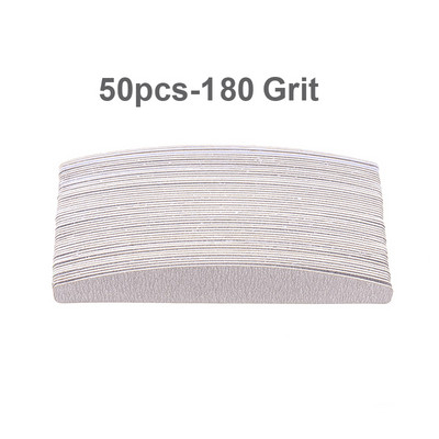 50/100 vnt Pilkos profesionalios nagų dildės 100 180 240 masinės nuimamos pagalvėlės su metaline rankena nerūdijančio plieno storu EVA švitriniu popieriumi