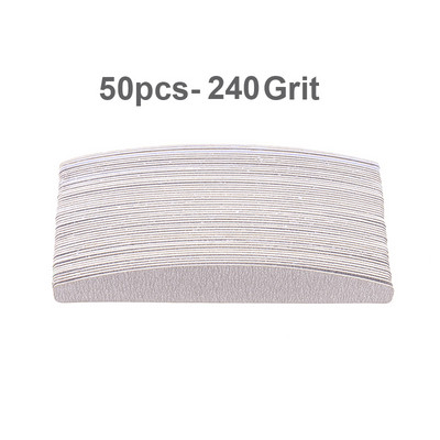 50/100 vnt Pilkos profesionalios nagų dildės 100 180 240 masinės nuimamos pagalvėlės su metaline rankena nerūdijančio plieno storu EVA švitriniu popieriumi