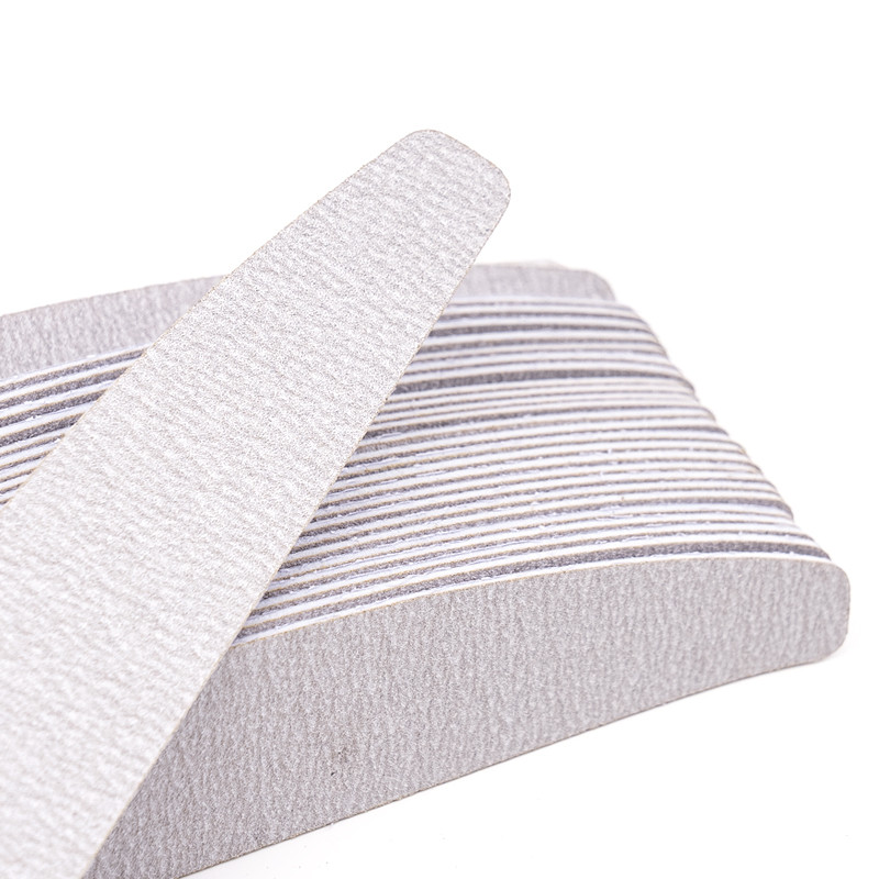 50/100 vnt Pilkos profesionalios nagų dildės 100 180 240 masinės nuimamos pagalvėlės su metaline rankena nerūdijančio plieno storu EVA švitriniu popieriumi