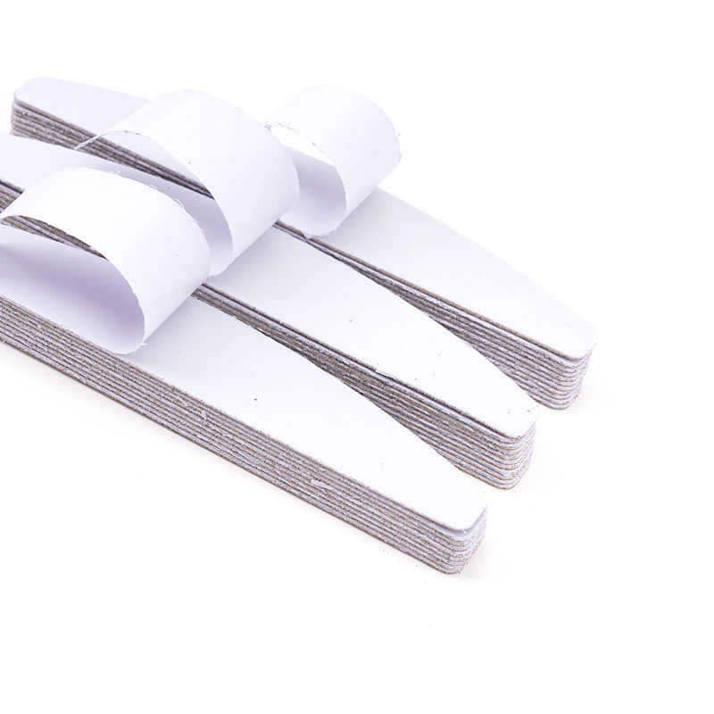 50/100 vnt Pilkos profesionalios nagų dildės 100 180 240 masinės nuimamos pagalvėlės su metaline rankena nerūdijančio plieno storu EVA švitriniu popieriumi