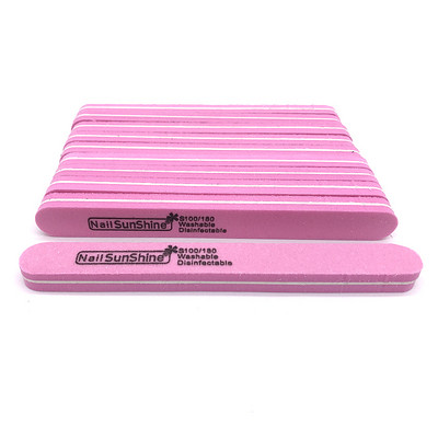 50db/tétel Sponge Emery Board Professzionális körömreszelő 100 180 Nail Art eszközök készlet Csiszoló csiszoló manikűr