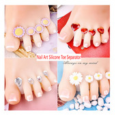 8 vnt. Minkštas silikoninis pirštų atskyriklis gėlių modeliavimas pėdai pirštų skirstytuvas manikiūro pedikiūro nagų dailės priemonė pėdų priežiūros priemonėms
