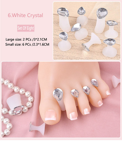 8 vnt. Minkštas silikoninis pirštų atskyriklis gėlių modeliavimas pėdai pirštų skirstytuvas manikiūro pedikiūro nagų dailės priemonė pėdų priežiūros priemonėms