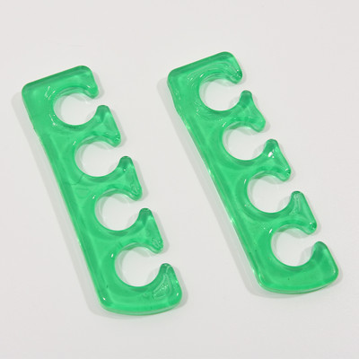 2 buc (1 pereche) 5 culori Separator de degete din silicon moale Separatoare de degete din silicon moale Distanțiere flexibile pentru degetele de la degete din silicon moale