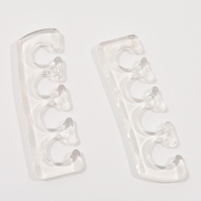 2 buc (1 pereche) 5 culori Separator de degete din silicon moale Separatoare de degete din silicon moale Distanțiere flexibile pentru degetele de la degete din silicon moale