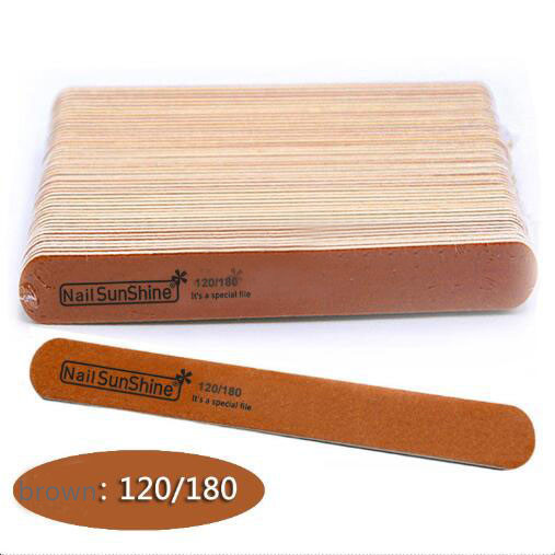 200 vnt Stiprios storos medienos nagų dildės 180/240 120/180 240/320 100/150 Lima buferinis manikiūras medienos šlifavimo nagų dildės