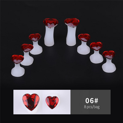 8pcs/Lot Mekani silikonski odvajač za nožne prste Oblik za pregradu za prste Manikura Pedikura Njega Nail Art Držač za cvijeće Dodatak