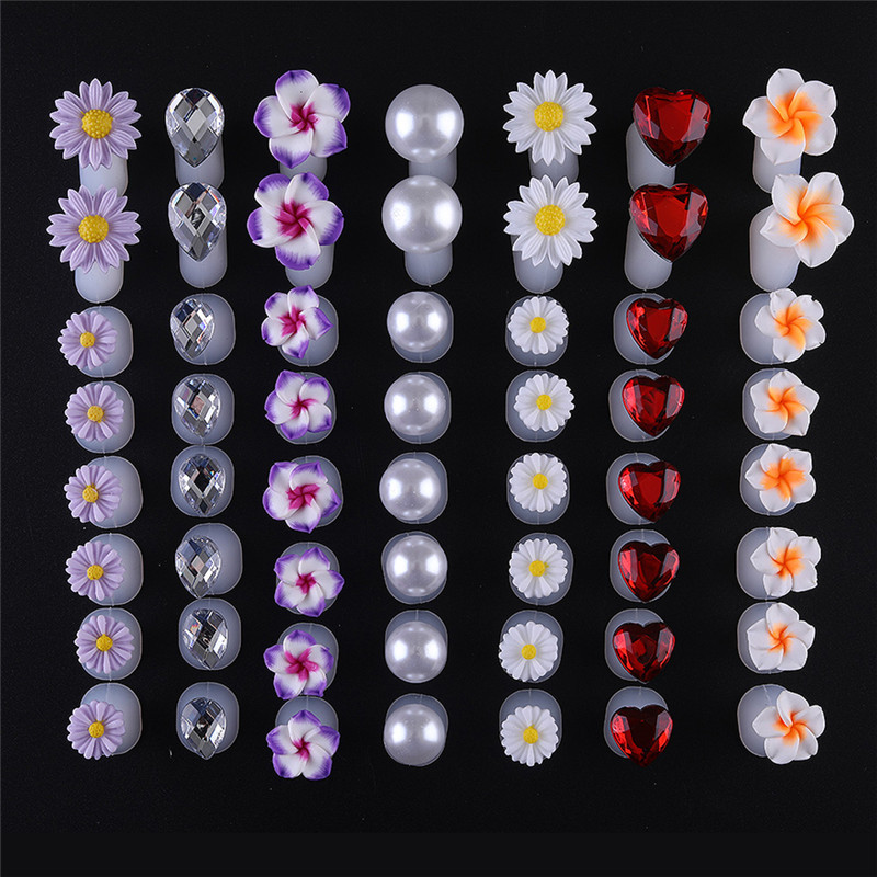 8pcs/Lot Mekani silikonski odvajač za nožne prste Oblik za pregradu za prste Manikura Pedikura Njega Nail Art Držač za cvijeće Dodatak