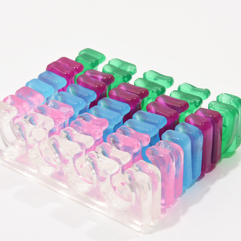 2 vnt. Minkštas silikoninis pirštų pirštų atskyriklis manikiūro pedikiūro skyriklis Lankstus nagų pirštų tarpiklis atskyrimo tiesinimo įrankiai