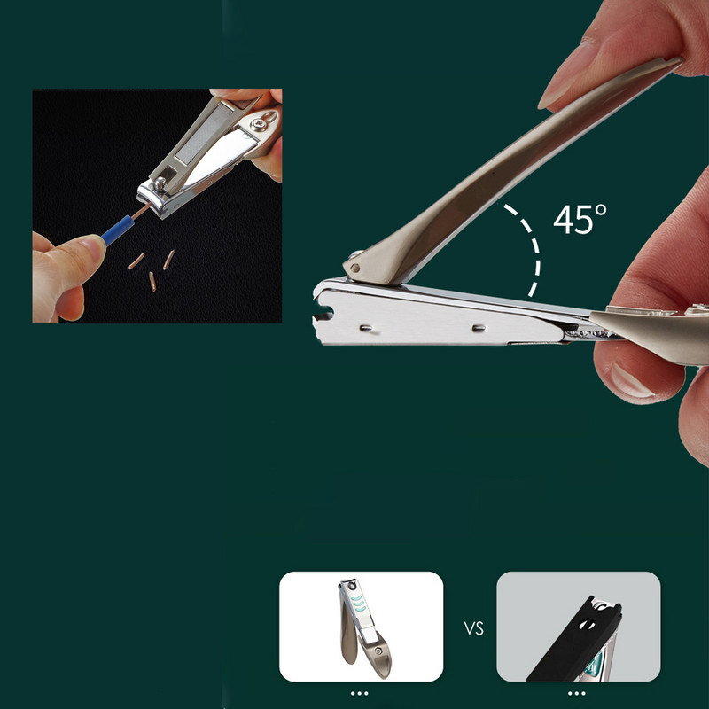 1vnt No Splash Nail Clippers Manikiūras Nagų ir kojų nagų kirpimo žnyplės Profesionalios odelių žirklės Priedai įrankis