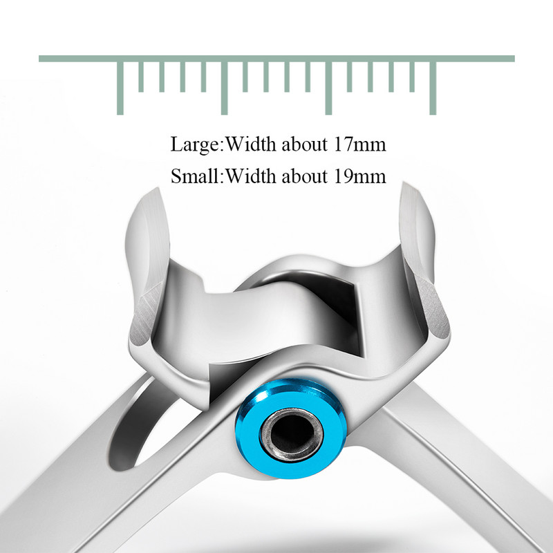 Mașini de tăiat unghii profesionale din oțel inoxidabil cu deschidere lată a fălcilor, manichiură, tăietor de unghii, instrumente groase pentru unghii încarnate de la picioare