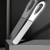 1 бр. Професионална пила за нокти от неръждаема стомана Двустранно сгъваема шлифовъчна пръчка Маникюр Педикюр Скраб Инструменти за нокти Пили за нокти