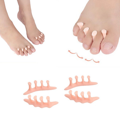 4gab = 2 pāri Silikona želeja Hallux Valgus Hammer Corrector Toe Separator Taisnotājs Iekšzole Pēdas Pirksti Protector Pedikīra instrumenti
