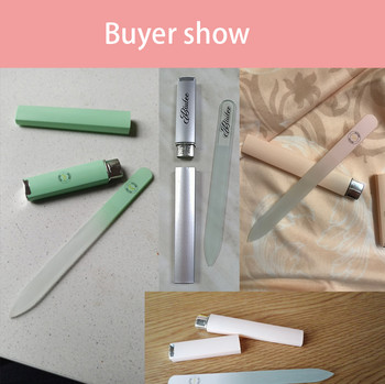 Biutee Crystal Glass λίμα νυχιών με θήκη Επαγγελματικές λίμες νυχιών Εργαλείο μανικιούρ Nail Art Buffer Λίμες λείανσης Εργαλεία στίλβωσης