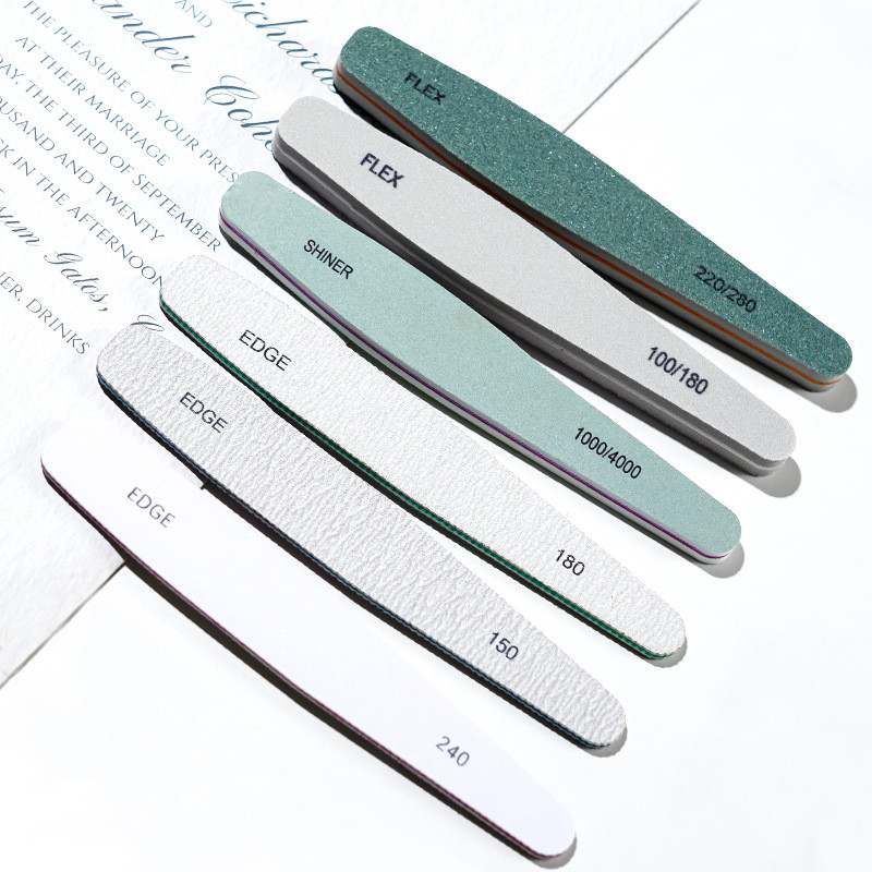 6 buc/set pile de unghii 100/150/180/220/240/280/1000/4000 burete pentru lustruit benzi tampon de șlefuit tampoane pentru unghii instrumente de manichiură