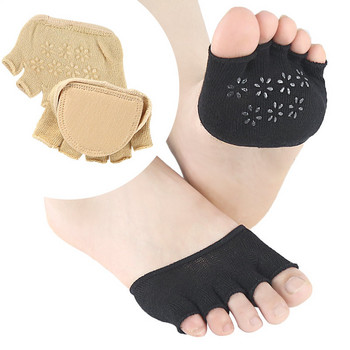 2 τεμάχια=1 ζευγάρι κάλτσες με πέντε δάχτυλα Μισό κάλτσες Μπροστινό μέρος Μαξιλαράκια Περιποίησης Ποδιών Τζελ Πεντικιούρ Ανοιχτών Δακτύλων Διορθωτική Ορθοπεδικά Εργαλεία Γυναικείου