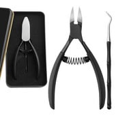 Qmake Clipper Olló Stanless Steel trimmerek Lábujj szerszámok Körömvágó Ferramentas pedikűr Professzionális köröm lábápoló eszközök