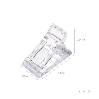 5 gab. Manikīra plastmasas pagarinājuma skava nagu uzgaļu saspraude Quick Building Poly UV veidošanas želejas palīgs DIY Tool