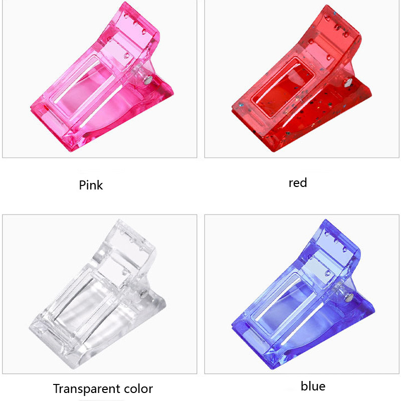 5 tk maniküüri plastist pikendusklambriga küüneotsad, kiirehituspolüst UV-vormimisgeeli abiline isetegemise tööriist