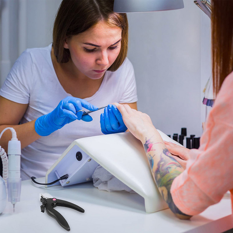 Akrilinė nagų kirpimo mašinėlė, reguliuojama nerūdijančio plieno specialus U tipo žodis klaidingi patarimai krašto nagų kapsulės pjoviklis manikiūro pedikiūro įrankiai