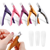 Professzionális Nail Art Clipper Speciális U Word Hamis Tippek Élvágók Színes, rozsdamentes acél körömdíszítő eszközök Manikűr eszköz