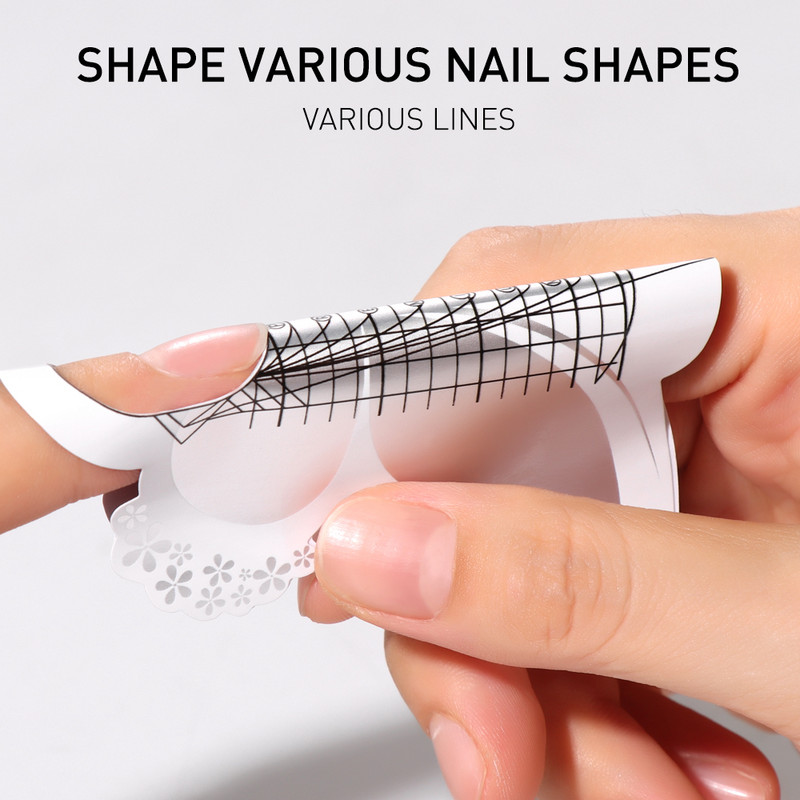 Beautilux profesionalni obrasci za nokte 300kom/rola gel akrilnih noktiju za nadogradnju Chablon papirna naljepnica Leptir Shablon