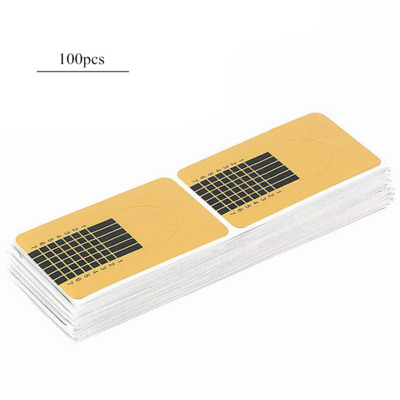 Nauji 50/100/200 Stuks Nail Art Franse Acryl UV Nail Gel Tips Uitbreiding Vorm Gids Diy Nail Gel Krul Vormen manikiūro lipdukai