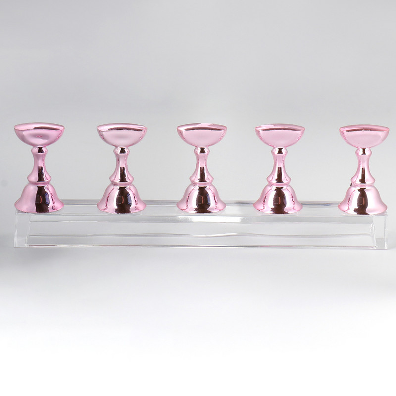 5Pcs Chess Borad Magnetic Nail Tips Set postolja za izložbu za vježbanje Akrilni držač za nail art držač UV gel laka Polica za manikuru