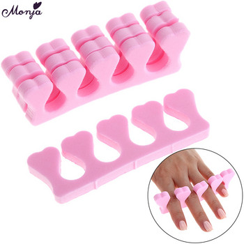 Monja 10/50Pcs Nail Art Foam Sponge Finger Toe Separators Divider Gel Polish Coating Painting Pedicure Accessories Manicure