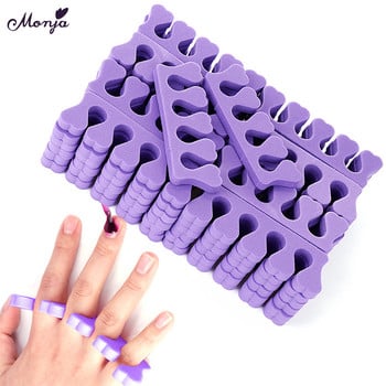 Monja 10/50Pcs Nail Art Foam Sponge Finger Toe Separators Divider Gel Polish Coating Painting Pedicure Accessories Manicure