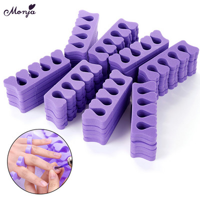 Monja 10/50Pcs Nail Art Foam Sponge Finger Toe Separators Divider Gel Polish Coating Painting Pedicure Accessories Manicure