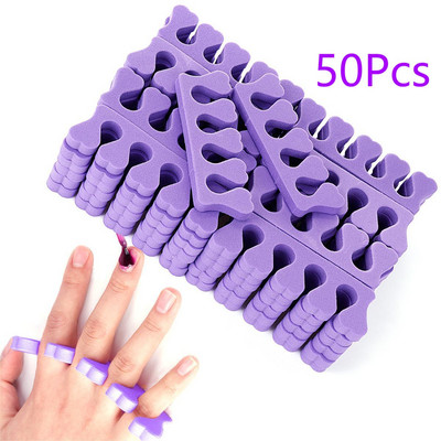 Monja 10/50Pcs Nail Art Foam Sponge Finger Toe Separators Разделител Гел лак Покритие Рисуване Педикюр Маникюр Аксесоари Инструмент
