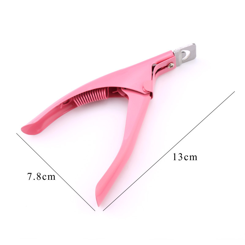 1 db Nail Art Clipper Special Type U Word akril gél francia műköröm hegyek Vágó Clipper élvágók Manikűr Rozsdamentes acél