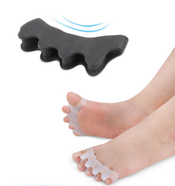 2 бр./компл. Силиконов протектор за пръстите на краката Разделители за пръстите Носилки Изправяне Протектор за бунион Облекчаване на болката Грижа за краката 5 цвята