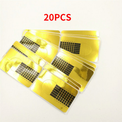 10/20/50PCS Френски наръчник Шаблон за маникюр Форма за нокти Съвети Акрилен UV гел лак Extension Curl Form Стикер Builder Stencil Art