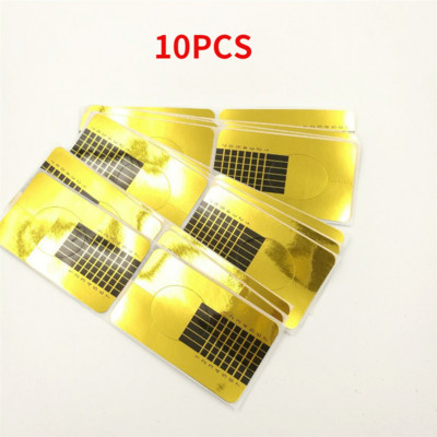 10/20/50PCS Френски наръчник Шаблон за маникюр Форма за нокти Съвети Акрилен UV гел лак Extension Curl Form Стикер Builder Stencil Art