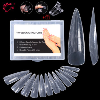 TP 120/5 τμχ Dual Nail Forms Art Clips Tools For UV Gel Quick Building Extension Forms Top Molds For Nails Mold