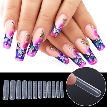 TP 120/5 τμχ Dual Nail Forms Art Clips Tools For UV Gel Quick Building Extension Forms Top Molds For Nails Mold